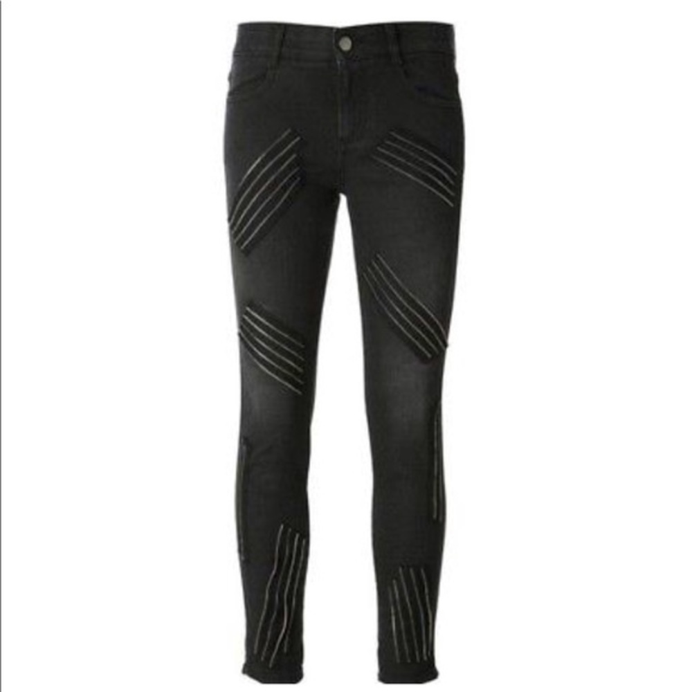 NWT Stella McCarthey jeans black skinny zipper